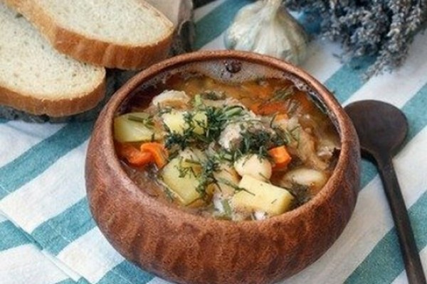 Капустняк со стручковой фасолью на курином бульоне, рецепт с фото Капустняк со стручковой фасолью на курином бульоне, рецепт с фото