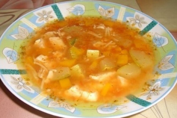 Французский куриный суп с тальятелле, рецепт с фото