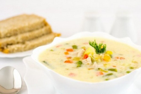 Сливочный суп с куриным филе и овощами, рецепт с фото Сливочный суп с куриным филе и овощами, рецепт с фото