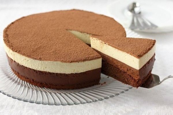 Бисквитный торт «Шоколадный дуэт», рецепт с фото