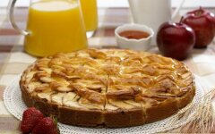 Творожный пирог с яблоками и мандаринами в духовке, рецепт с фото пошагово