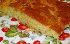 Пирог с грецкими орехами на молоке, рецепт с фото