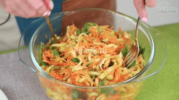 Салат из кабачков с морковью по-корейски